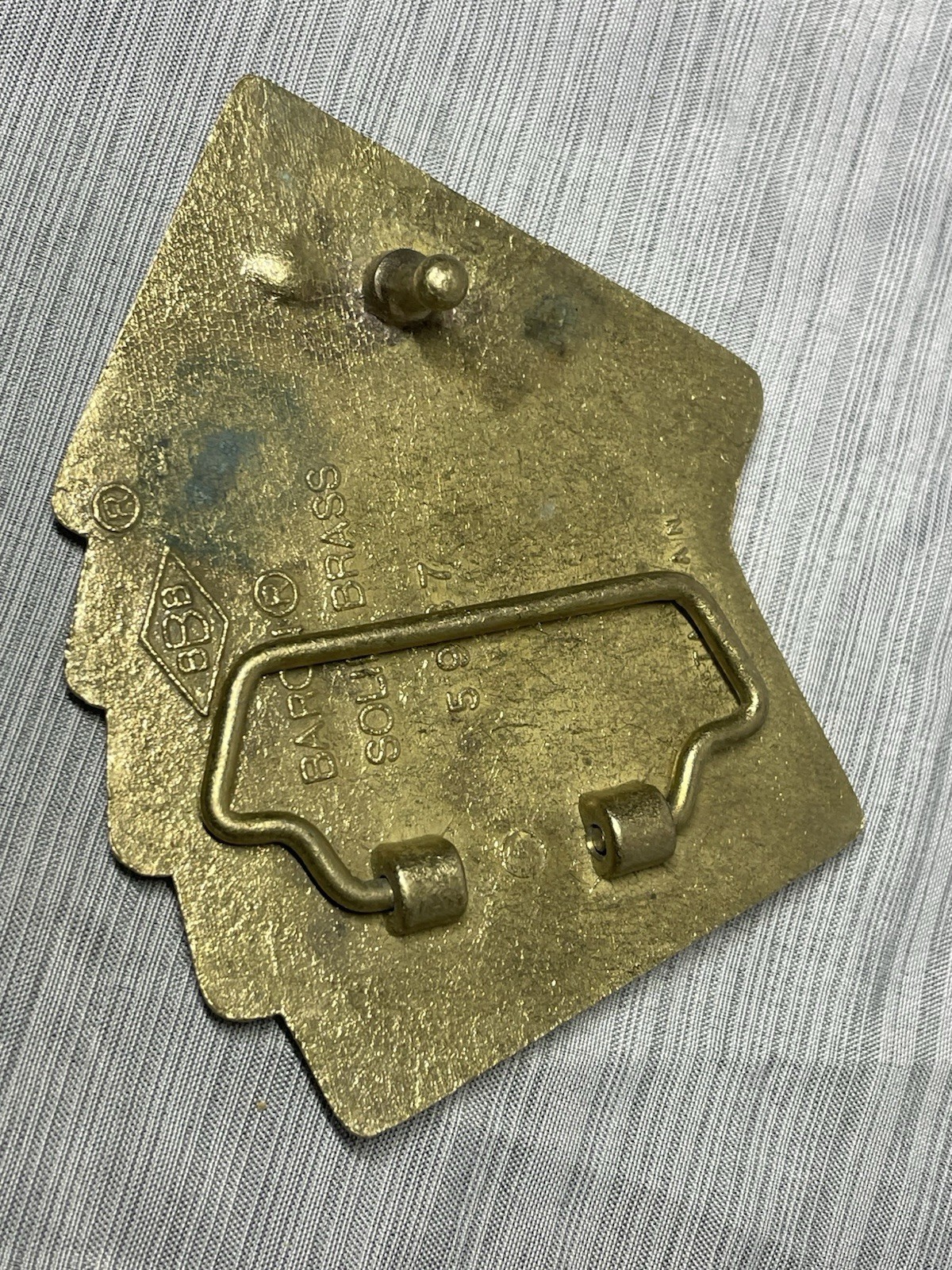 Vintage Baron 5937 Solid Brass Royal Flush Playing Cards Belt Buckle
