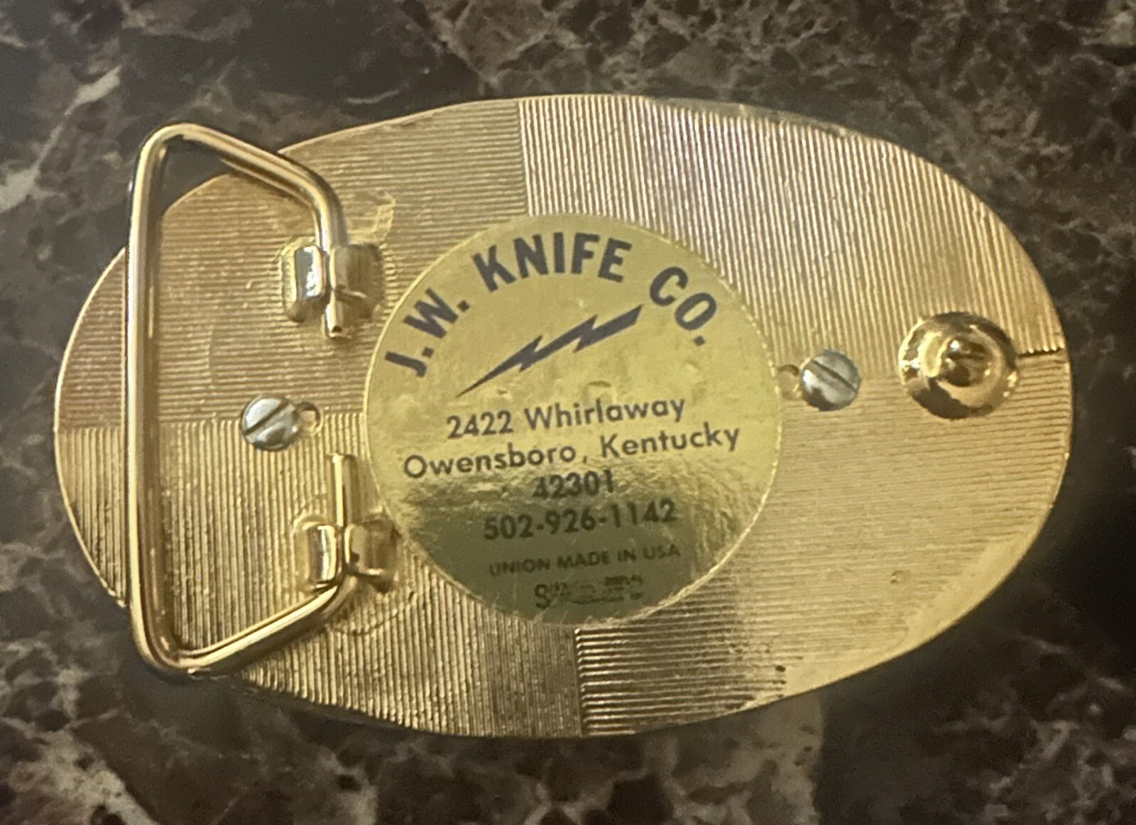 American Legion Southwestern Style Gold Tone . J.W Knife Co