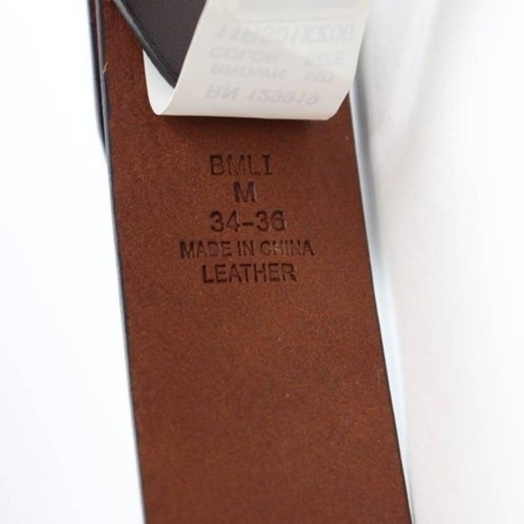 Mens Black Brown Reversible Leather Belt Silver Buckle Size 34-36