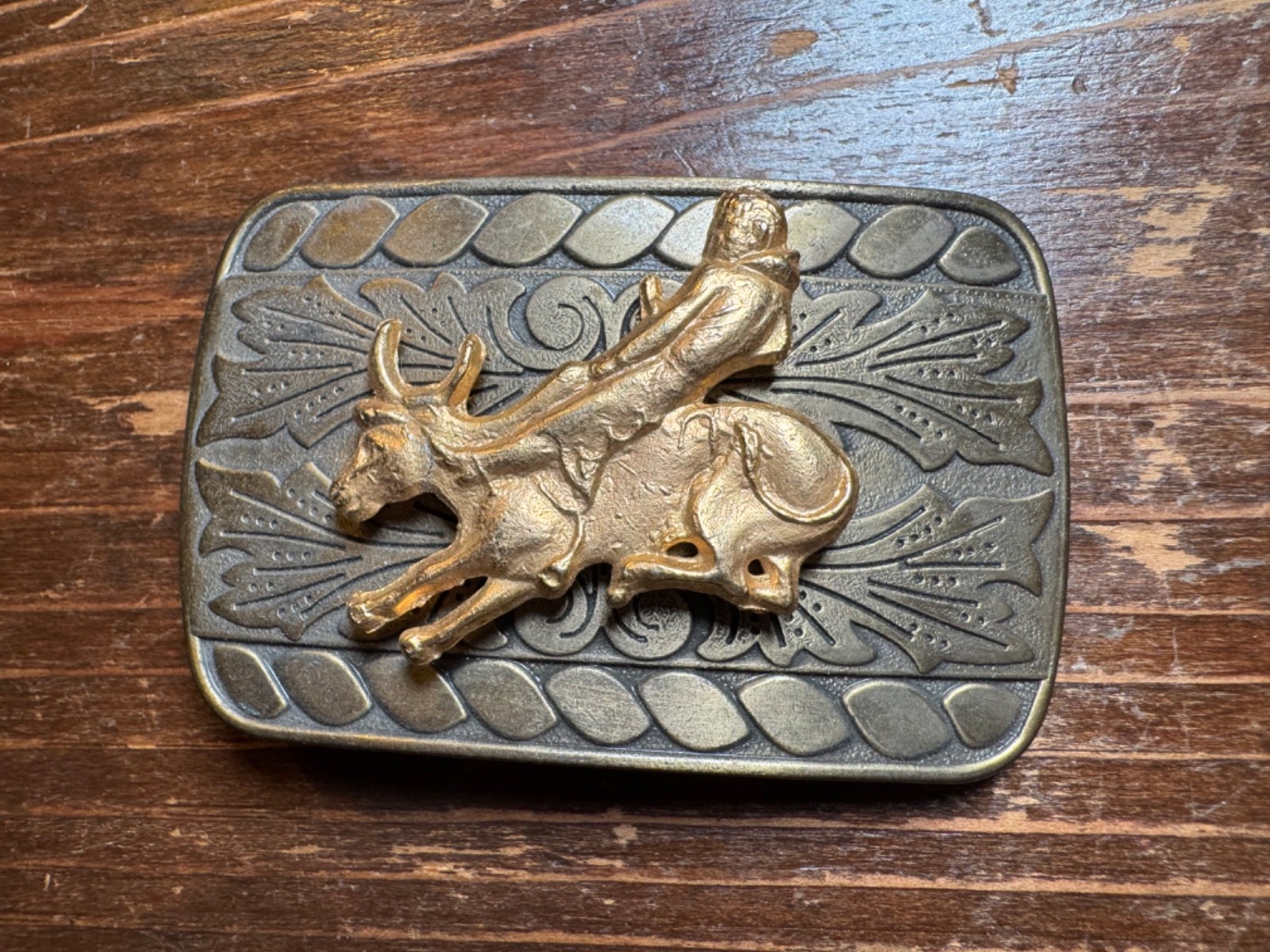 3 Western Belt Buckles 1 Bucking Bronc & Rider 1 with a Horseshoe 1 with Horse
