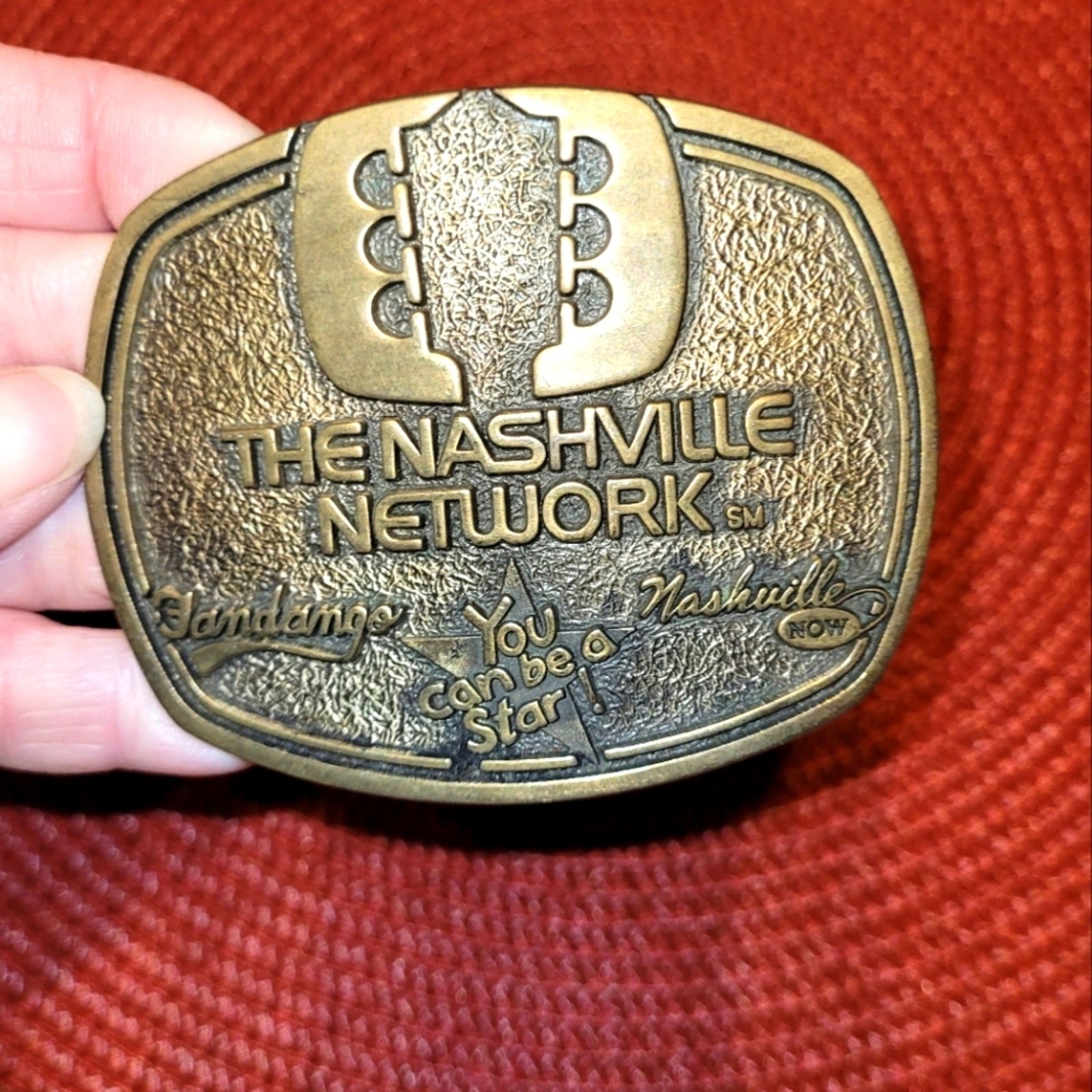 Vintage Solid Brass Belt Buckle The Nashville Network You Can Be A Star Fandango