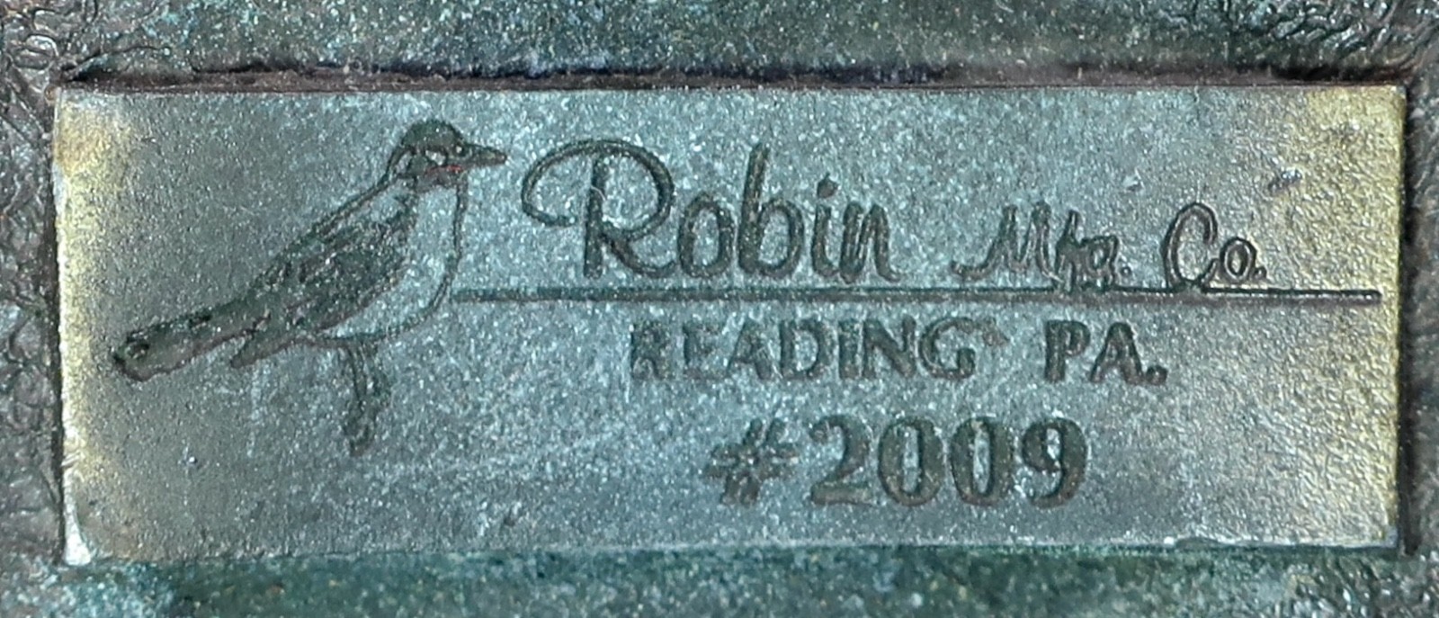 Vintage Robin Mfg Co Reading Pa. Solid Brass RV Travel Trailer Belt Buckle #2009