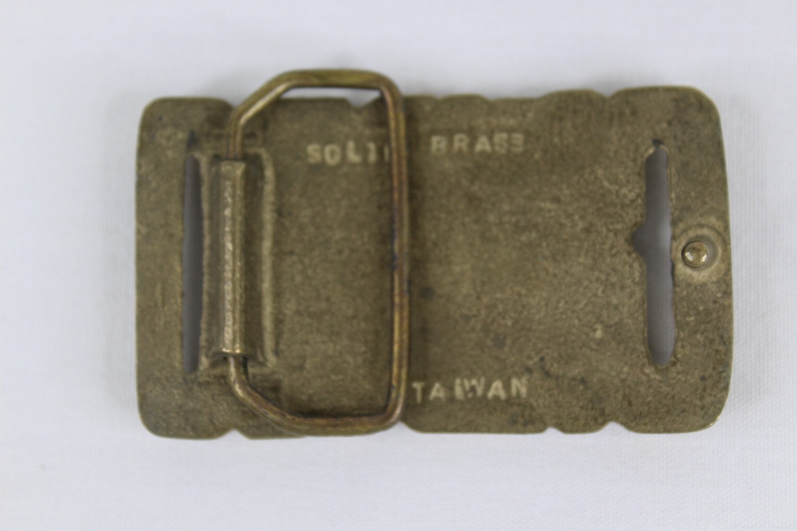 Vintage Colorado Spell Out Brass Belt Buckle State Made in Taiwan