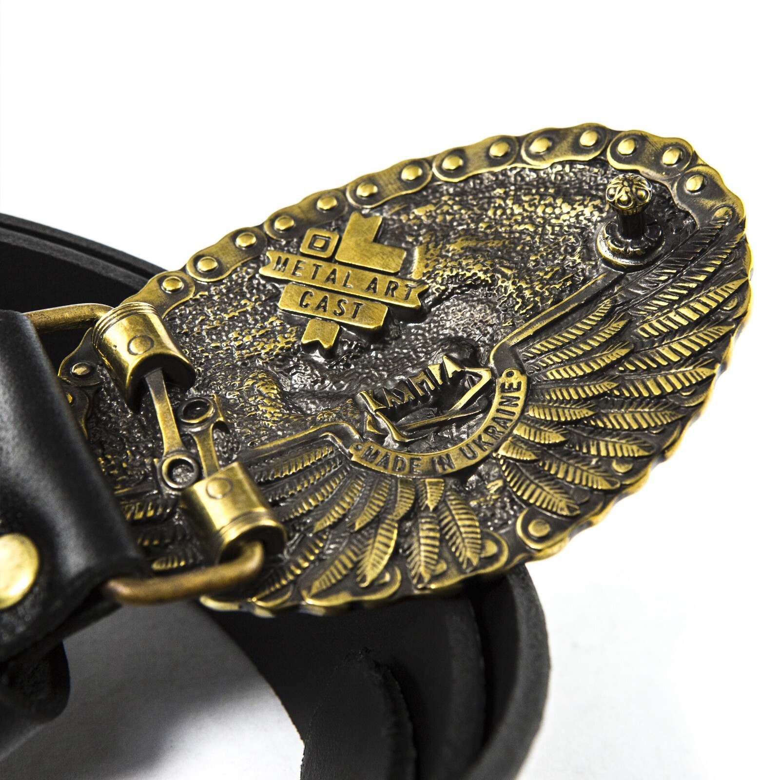 Belt buckle « Born to be free »; Biker buckle, Solid brass buckle