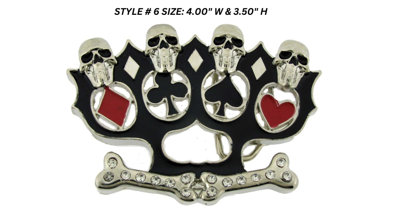 Skull Skeleton Rock Rebel Belt Buckle Mens Womens Silver Metal Halloween Costume