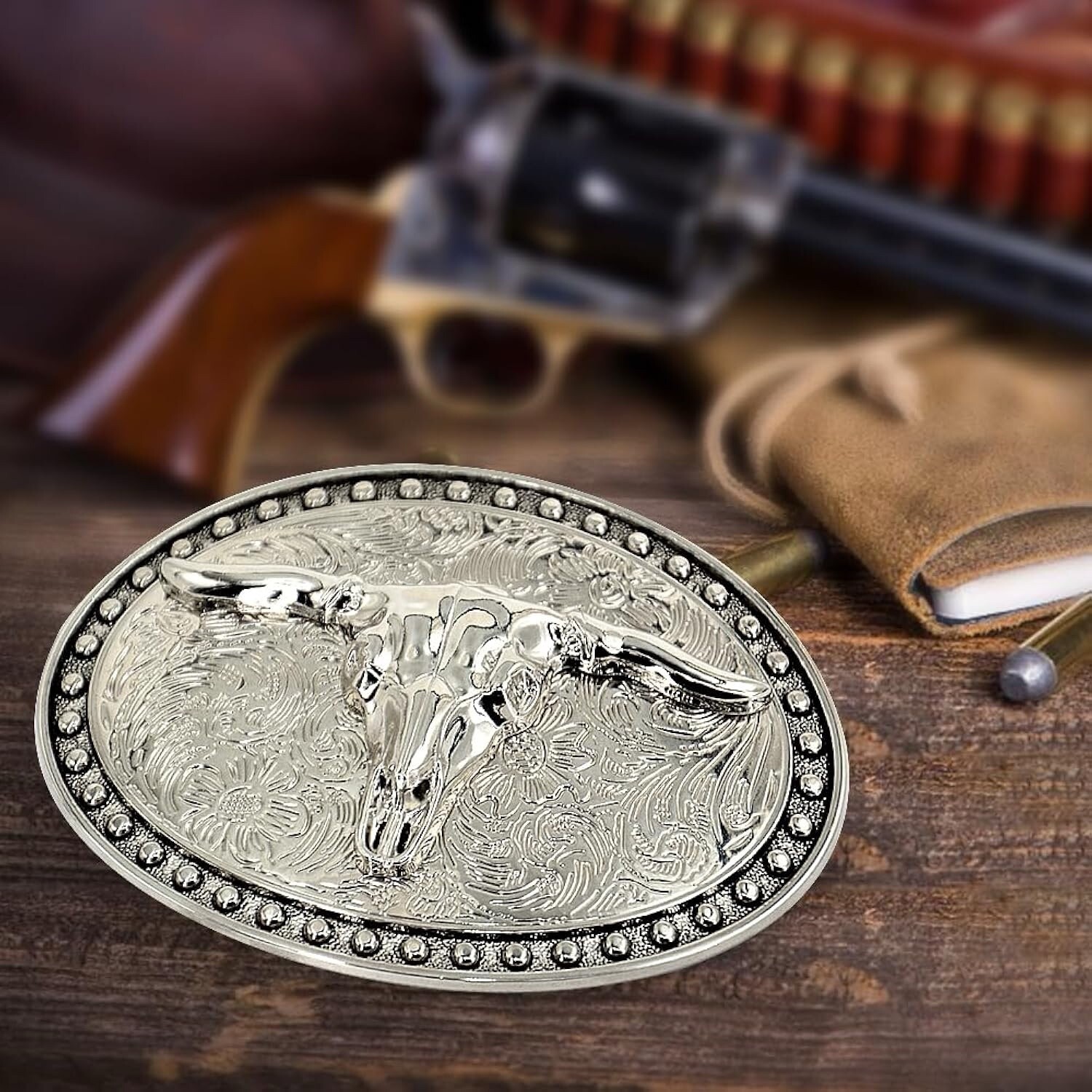 Western Cowboy – Texas Longhorn Belt Buckle for Men Women