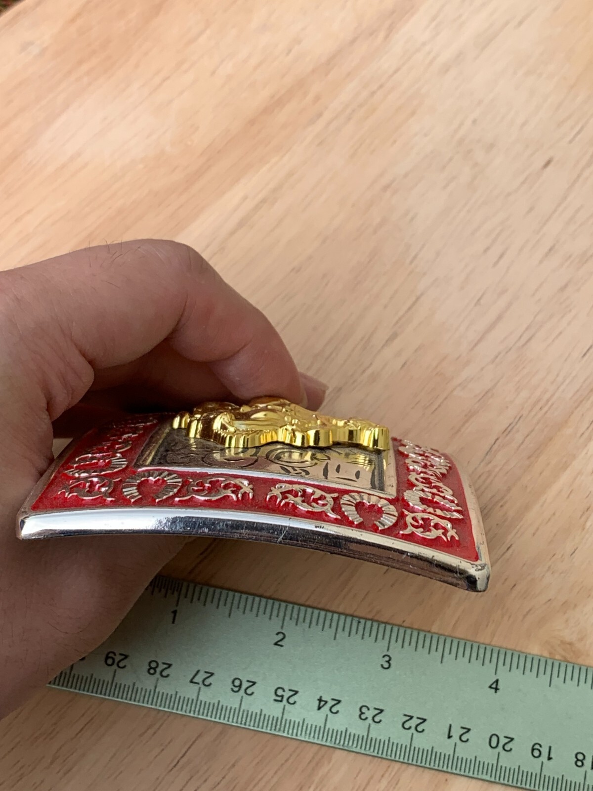 Western Buckle Gold Silver Red Horse Rider Cowboy Fit 2 » Hebilla Vaquero