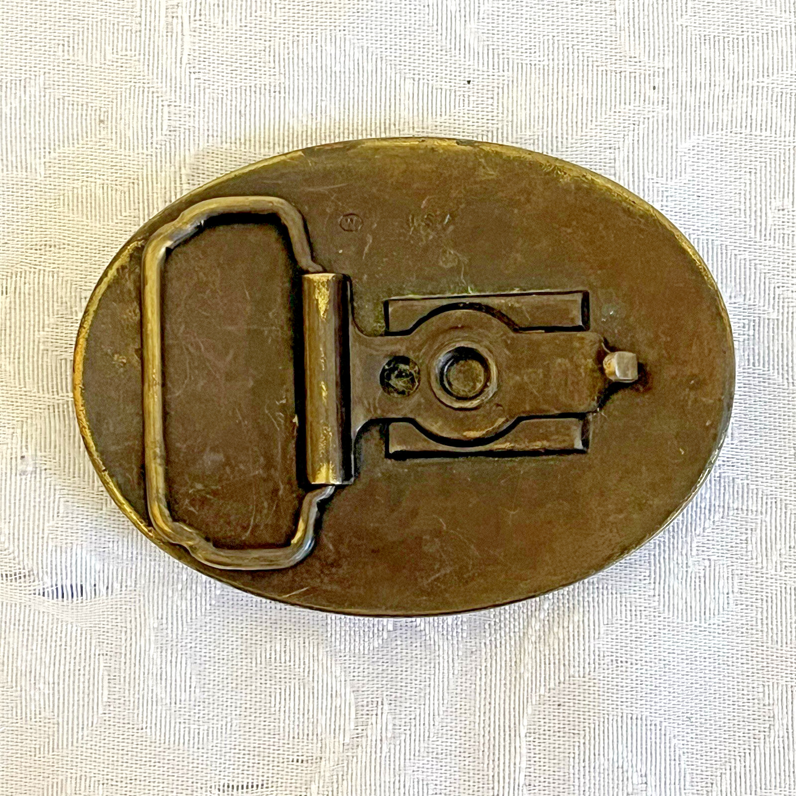 Vintage Long Haul Belt Buckle Bronze Tone Truck Driver USA Stagecoach Western