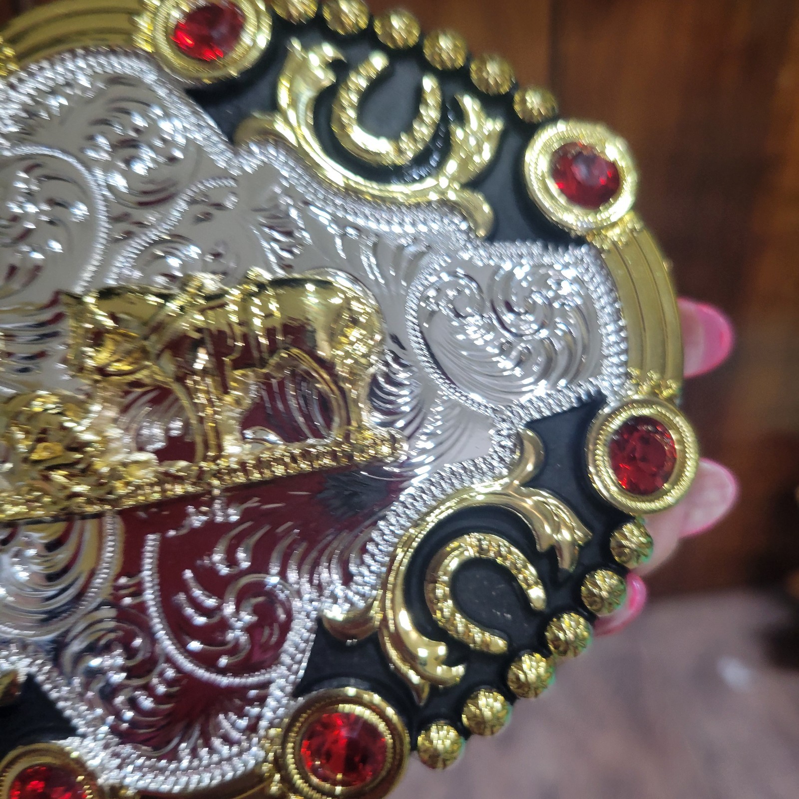 Praying Cowboy belt buckle Western Horse Cross Rodeo Zinc alloy colorful