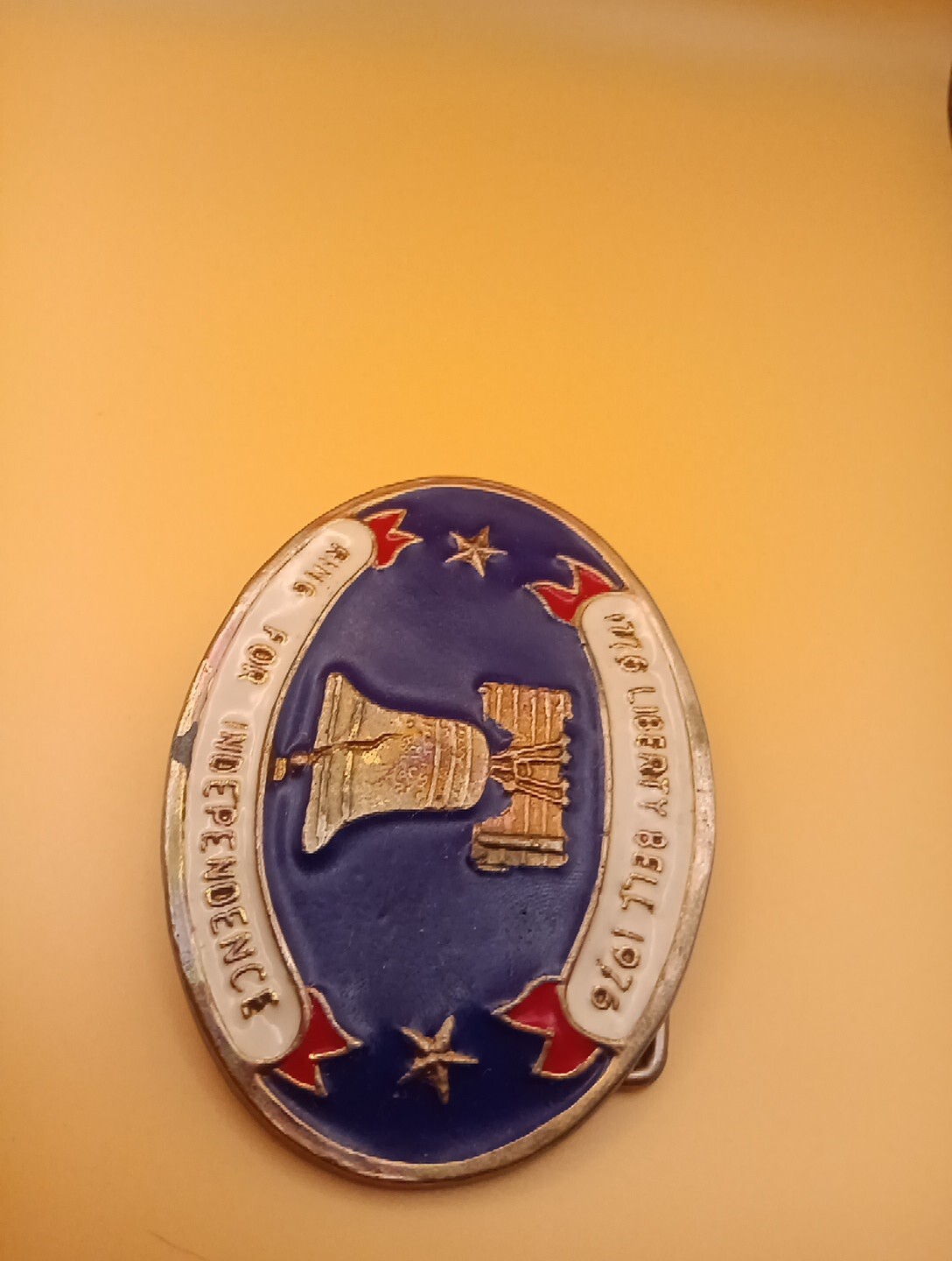 VTG Liberty Bell Bicentennial 1776 1976 Belt Buckle Patriotic American USA