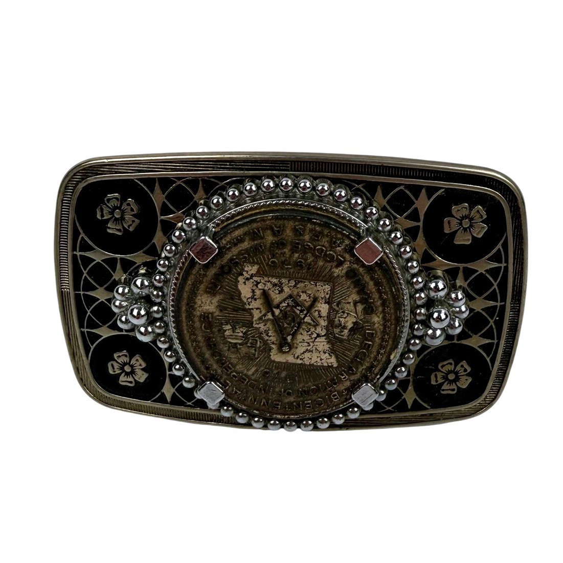 Vintage Masonic Bicentennial Belt Buckle Compasses Fraternal – BQ