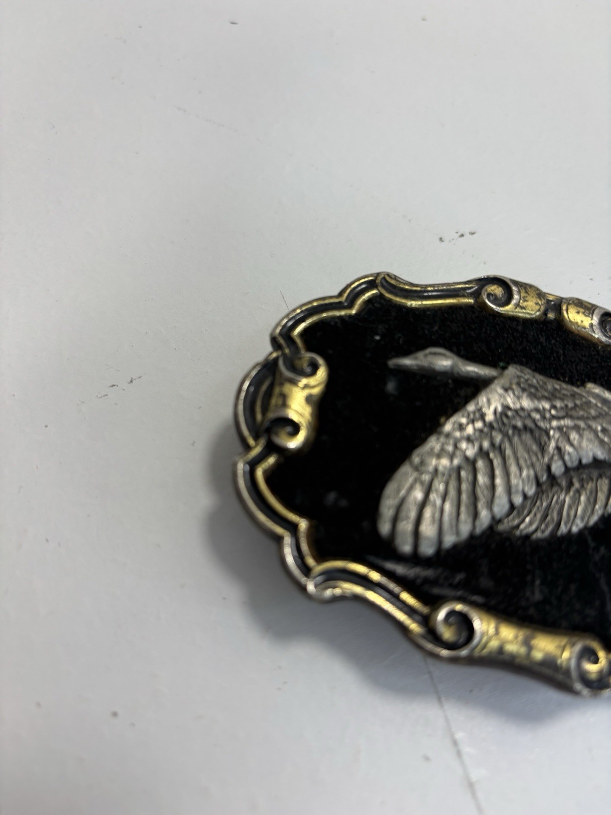 Vintage Canadian Goose  » Great American  » Brass/Fabric Belt Buckle # 5004