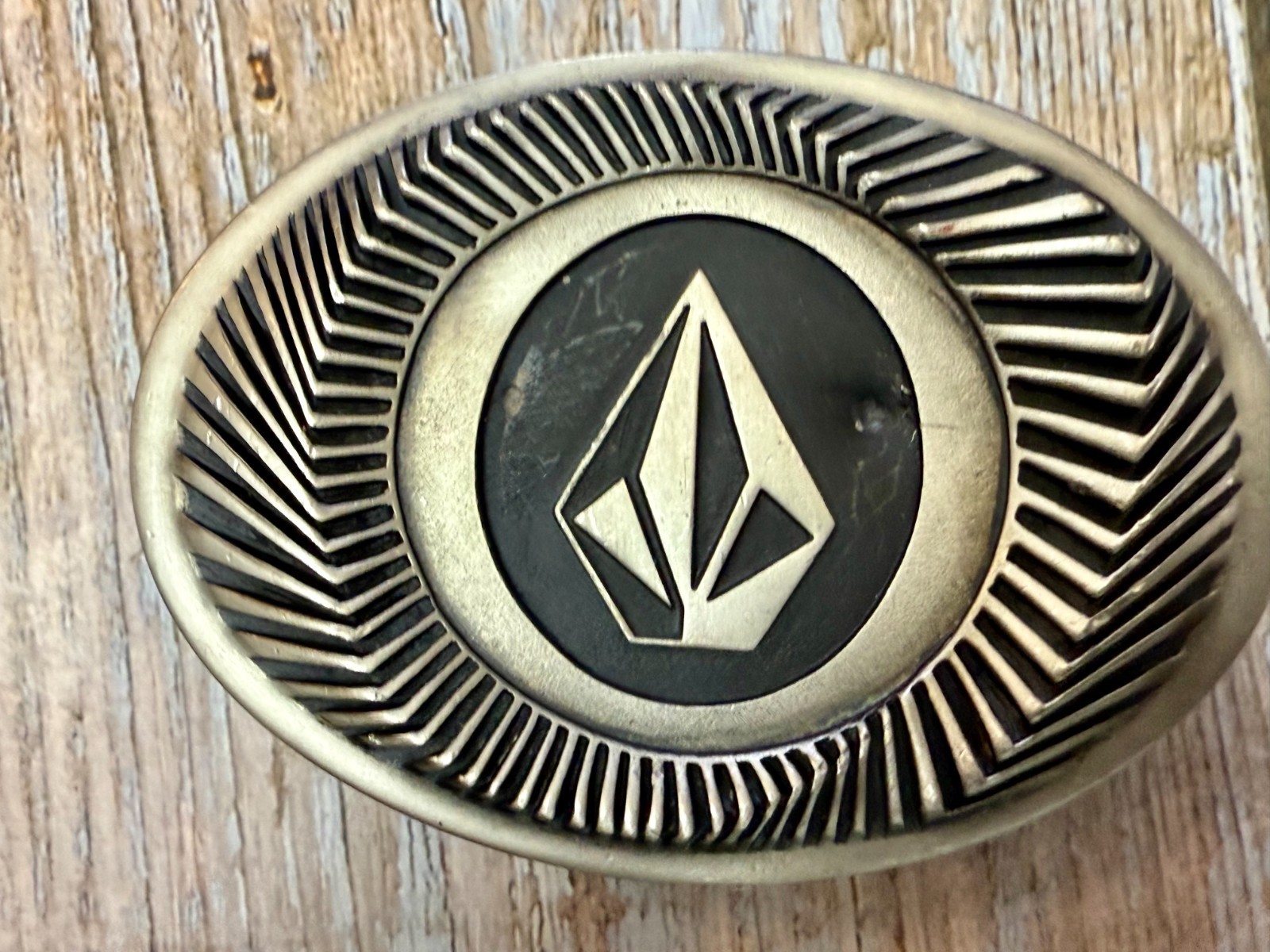 VOLCOM Apparel Company Diamond Logo 90&rsquo;s Metal Cast Original Promo Belt Buckle
