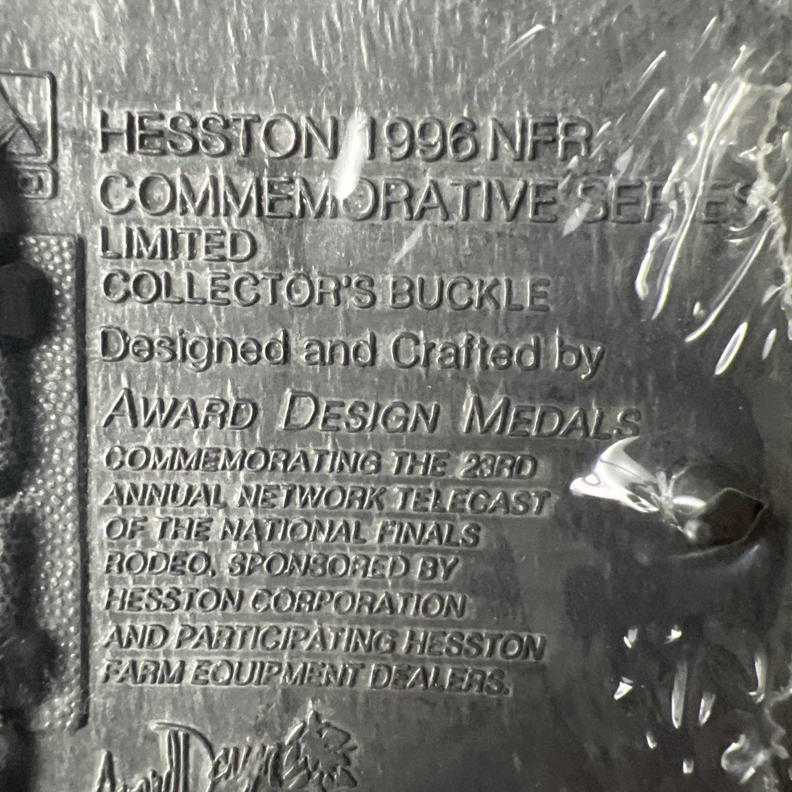 Vintage 1996 Hesston National Finals Rodeo (NFR) Belt Buckle Sealed