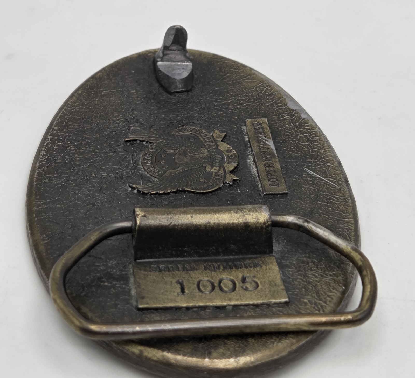 Vintage Grandpa Belt Buckle The Great American Buckle Co. Brass Tone Oval