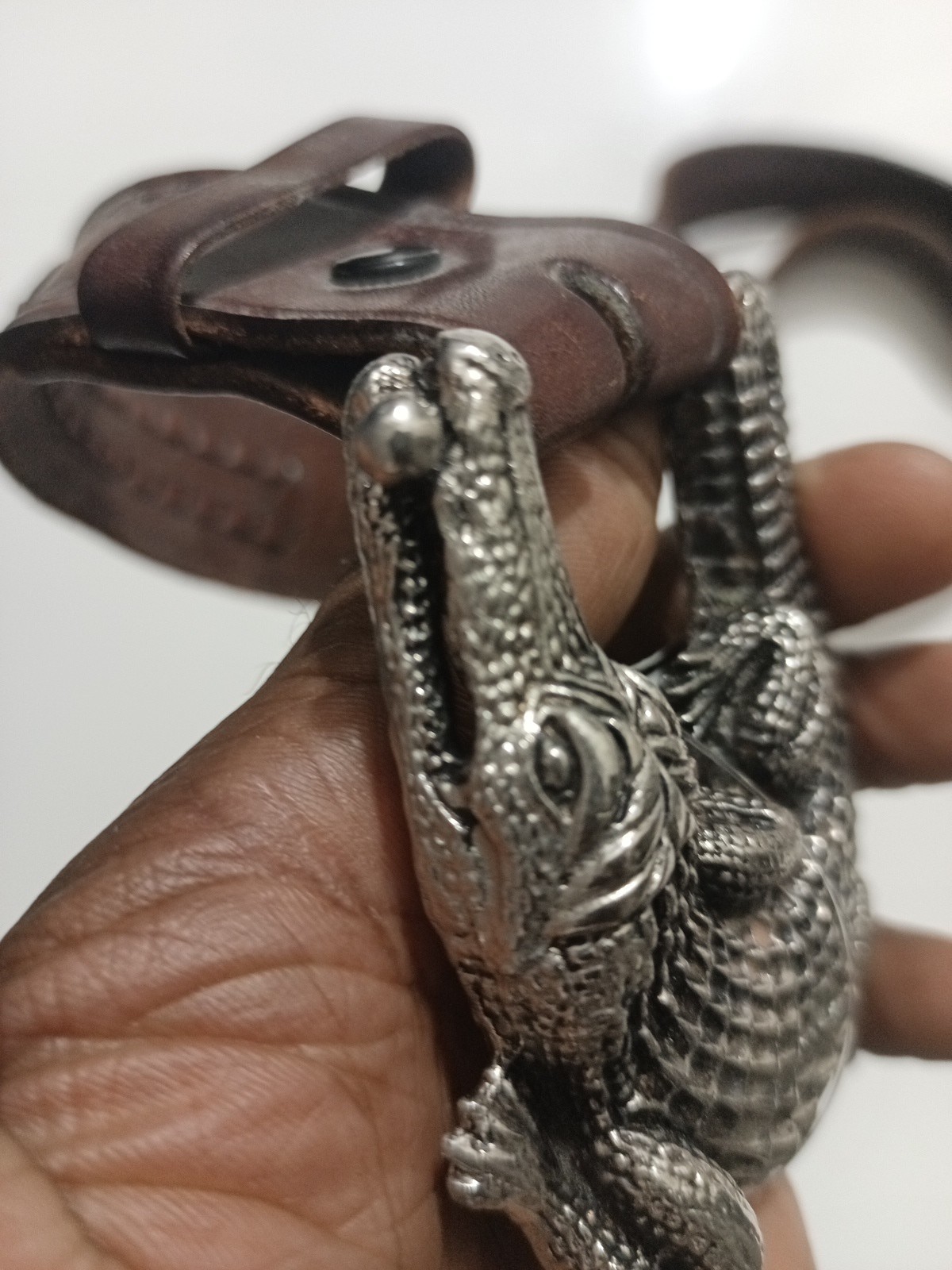 Authentic Barry Kieselstein Cord Vintage Sterling Alligator Belt & Buckle👍Rare