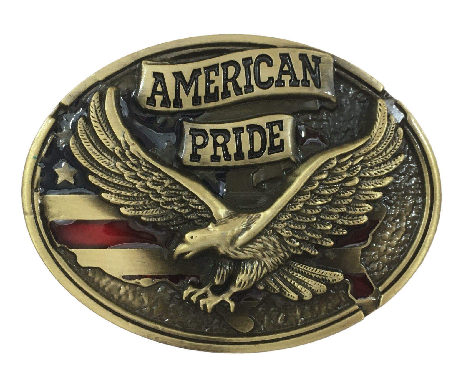 American Pride Belt Buckle USA Flag Eagle Western Cowboy Patriot Men Belt Buckle