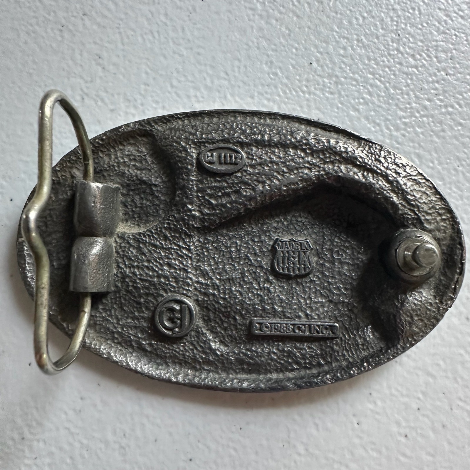 Vtg Super Chief Atchison Topeka & Santa Fe Rail Road CJ 1988 Pewter Belt Buckle
