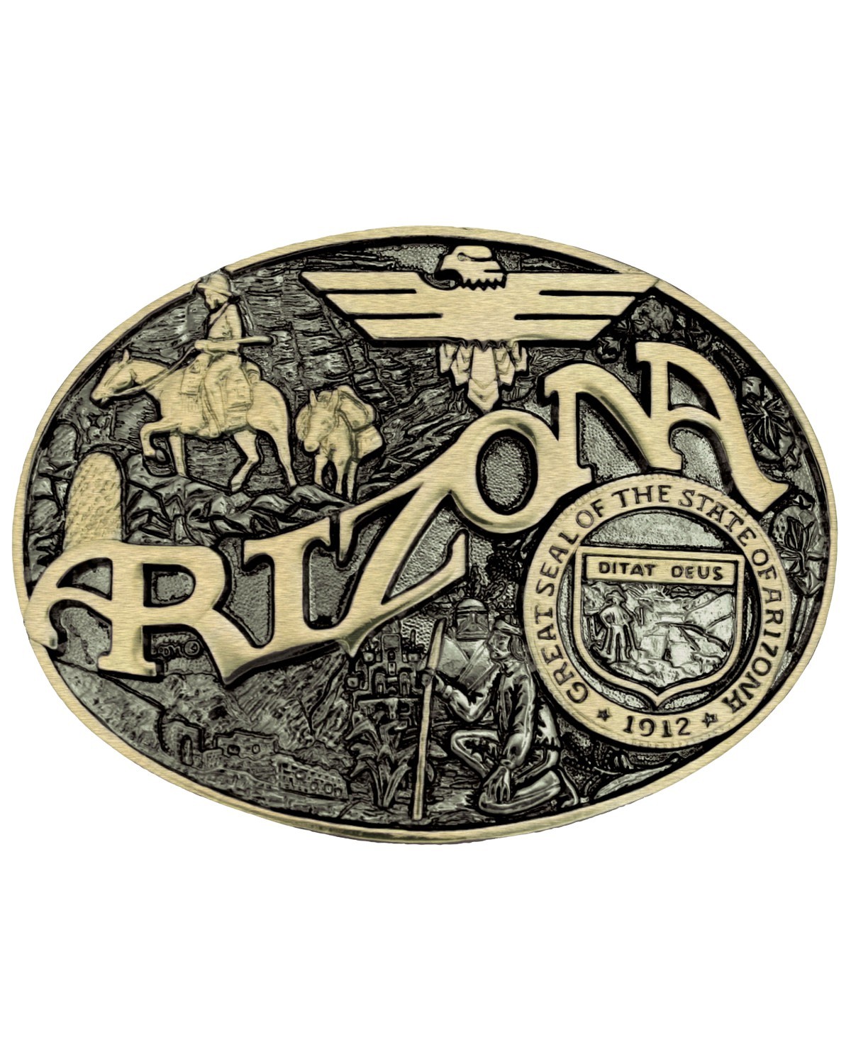 Montana Silversmiths Arizona State Heritage Attitude Belt Buckle – 60811AZC
