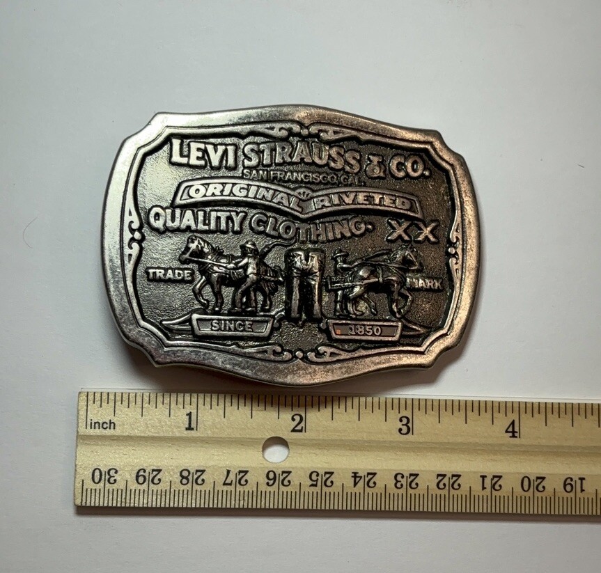 Levis Limited Edition Belt Buckle Levi Strauss Two Horse Brand San Francisco