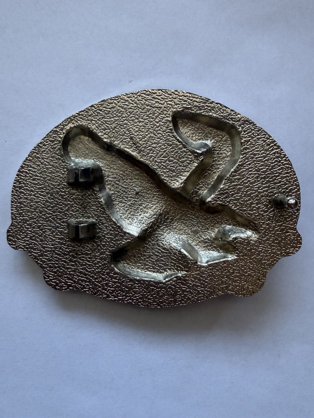 Metal Black And Silver Toned Eagle Belt Buckle