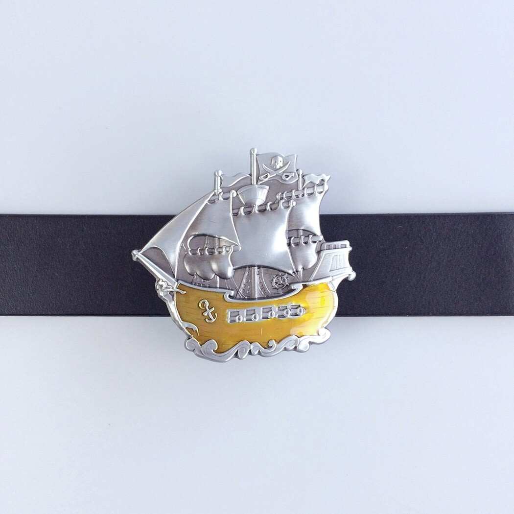 Vintage Style Enamel Warship Boat Belt Buckle Boucle de Ceinture