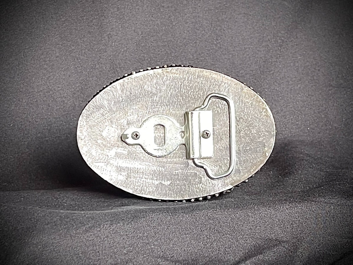 Handmade Oval Cross Belt Buckle Gothic Rock Metal Darren McNeese
