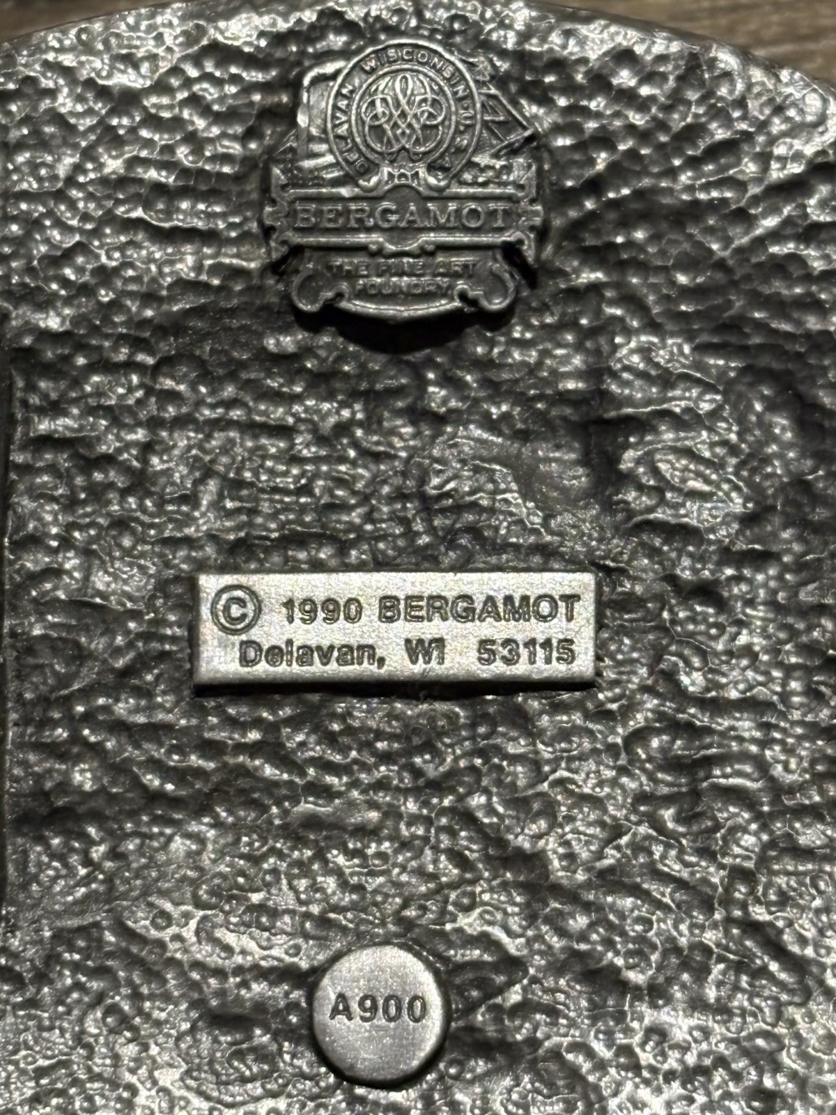 Bergamot Buckle A900 Deer buckle USA 1990 Size 3” x 2.5” Heavy Stag buckle MINT