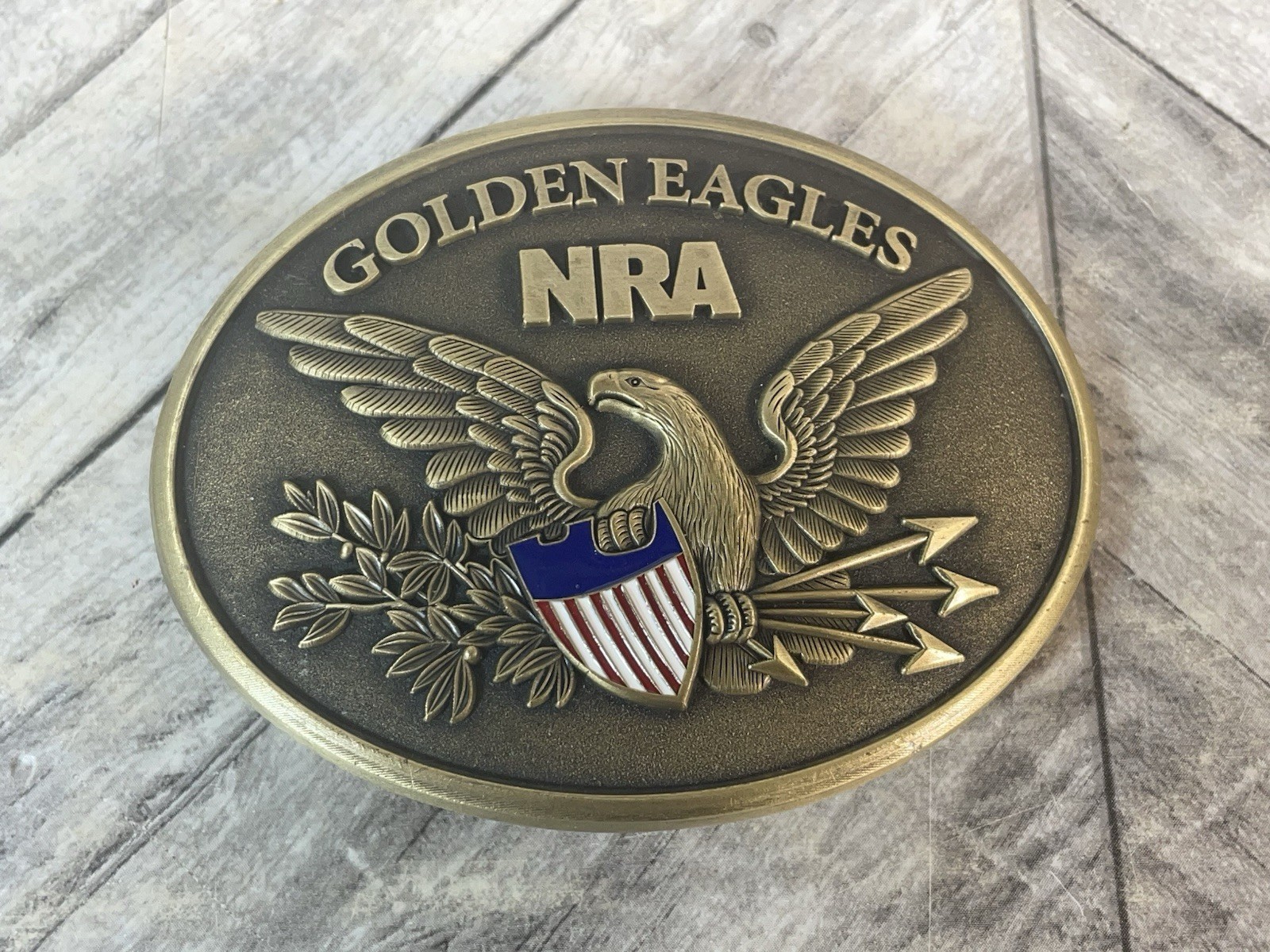 NRA Golden Eagles Belt Buckle
