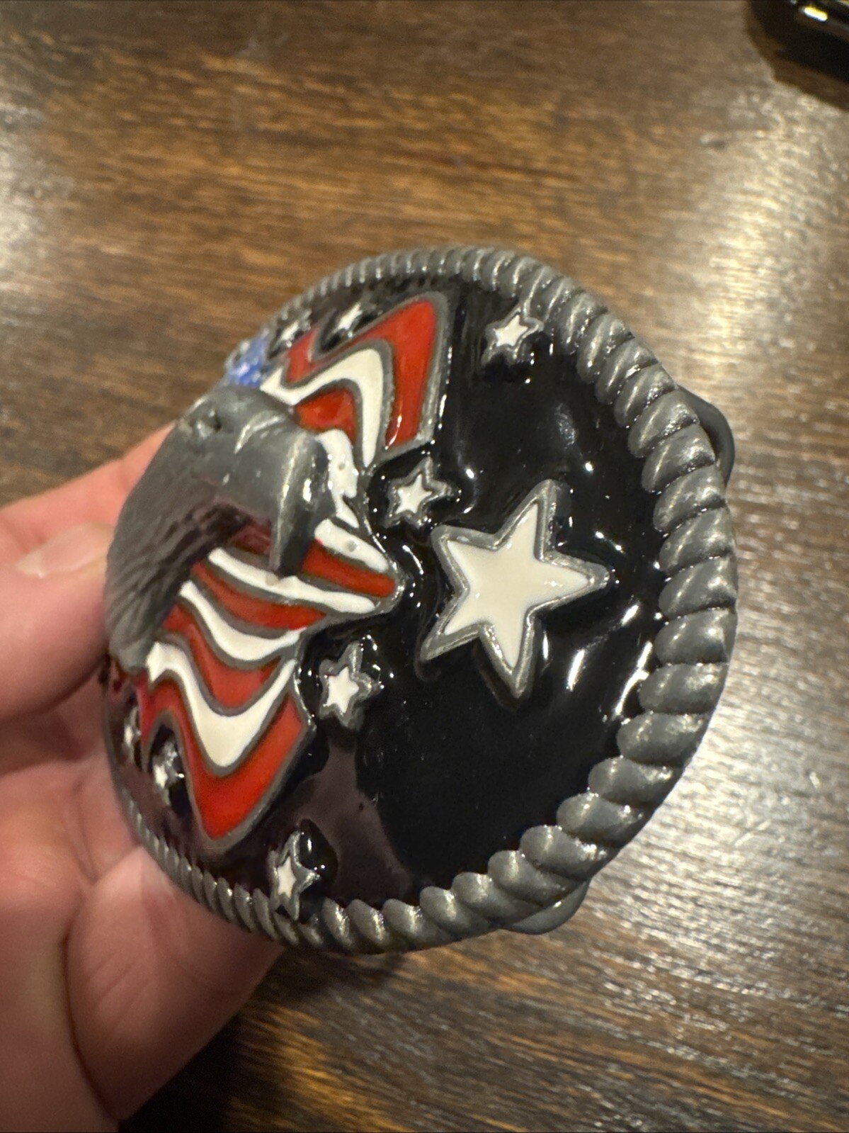 Bald Eagle Motorcycle Belt Buckle Cowboy Rodeo Collector American USA Patriot