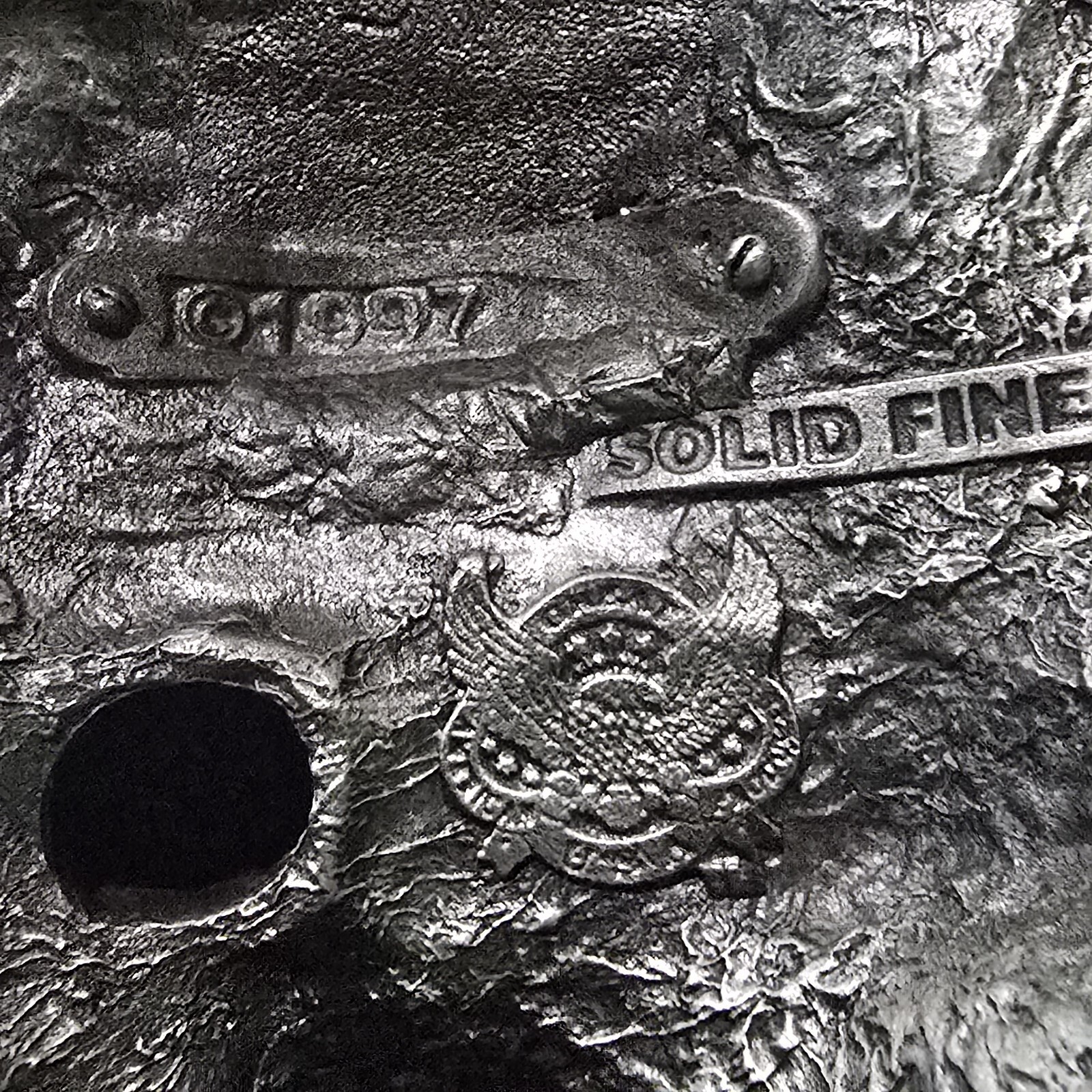 Pirate Skull SILVER SEA Swords Belt Buckle, Solid Fine Pewter USA/Mexico