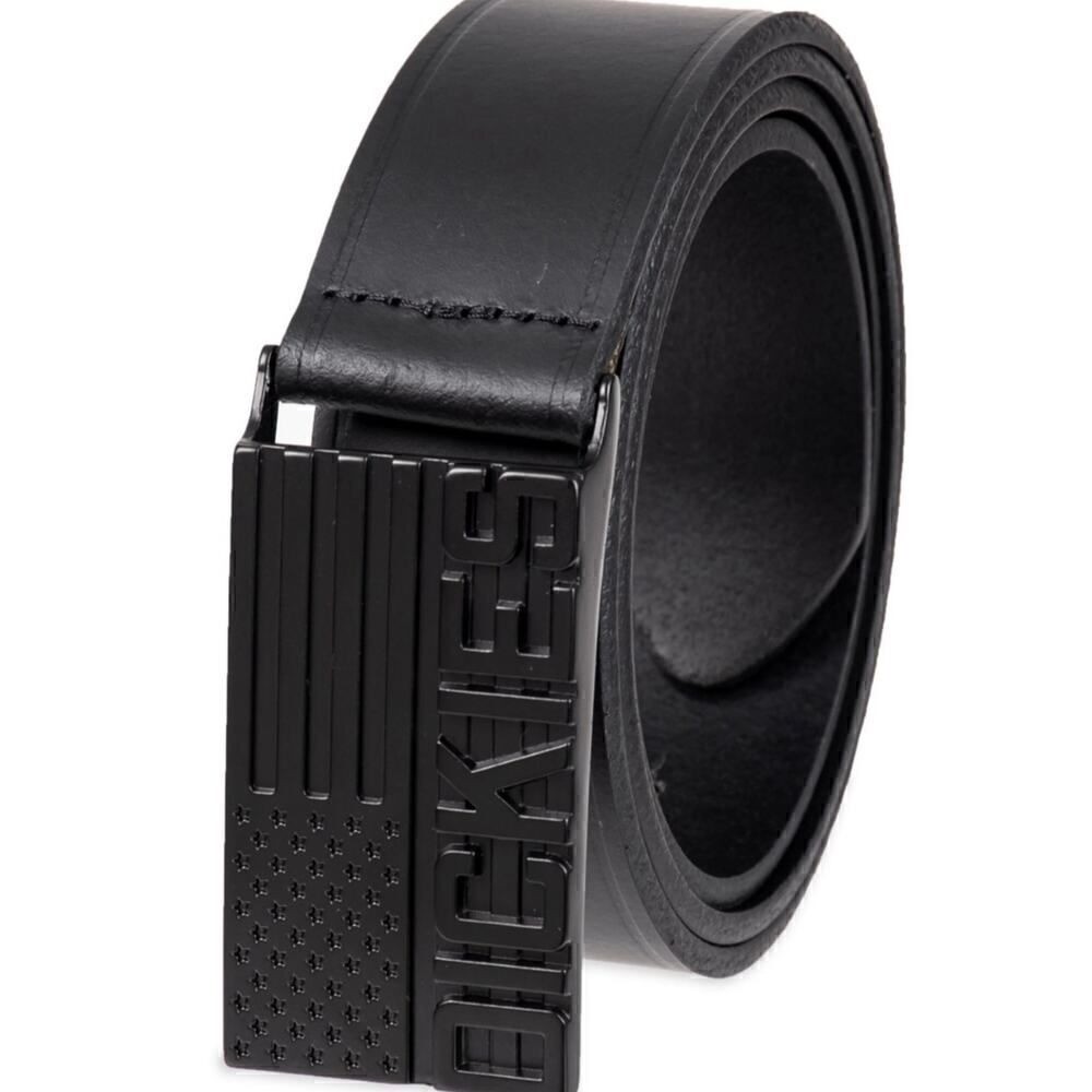 Dickies American Flag Plaque Buckle Casual Leather Belt-Size Medium
