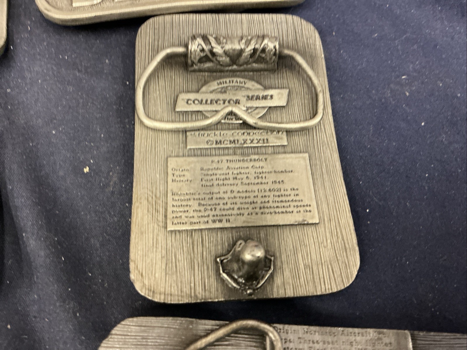 Vintage Buckle Connection Belt Buckles Military Aircraft Lot Of 6 WW2 Planes