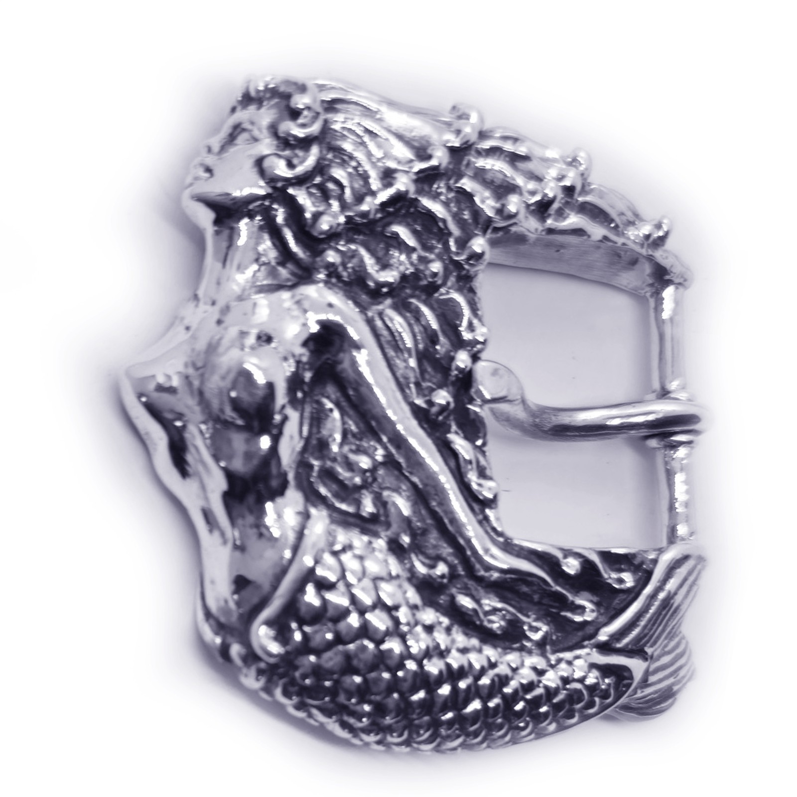 Mermaid Sterling Silver Belt Buckle