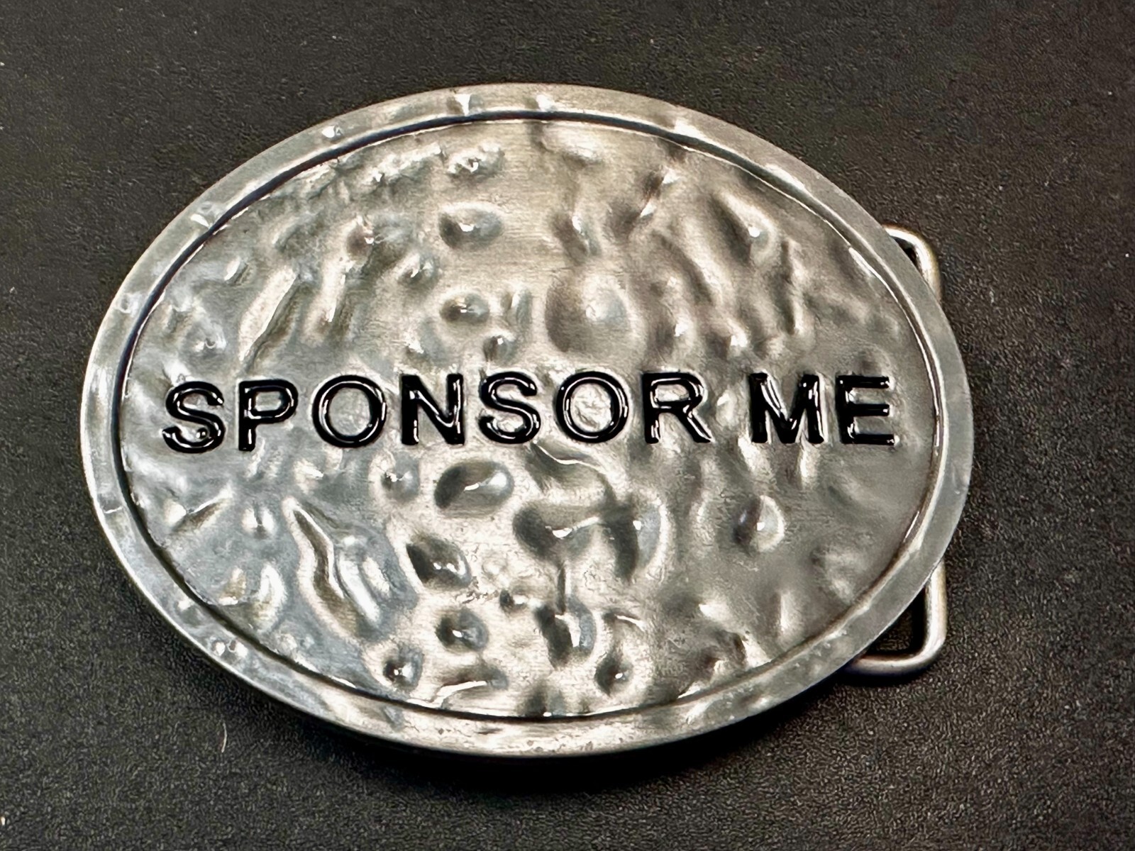 Sponsor Me Funny Cool Novelty Silver Tone Oval Belt Buckle by Buckle Rage