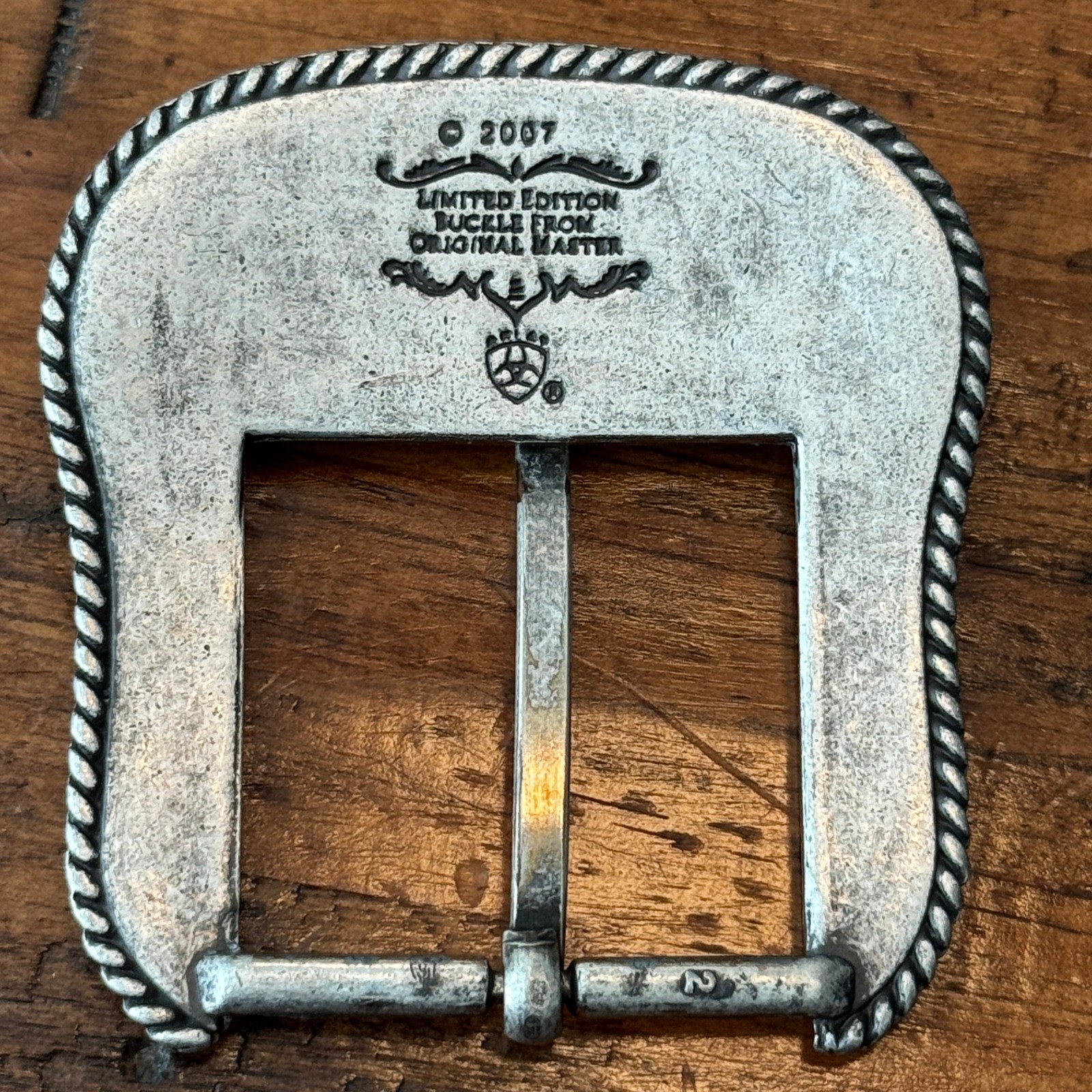 Ariat Western Floral Scroll Silver Tone 2007 Limited Edition Belt Buckle