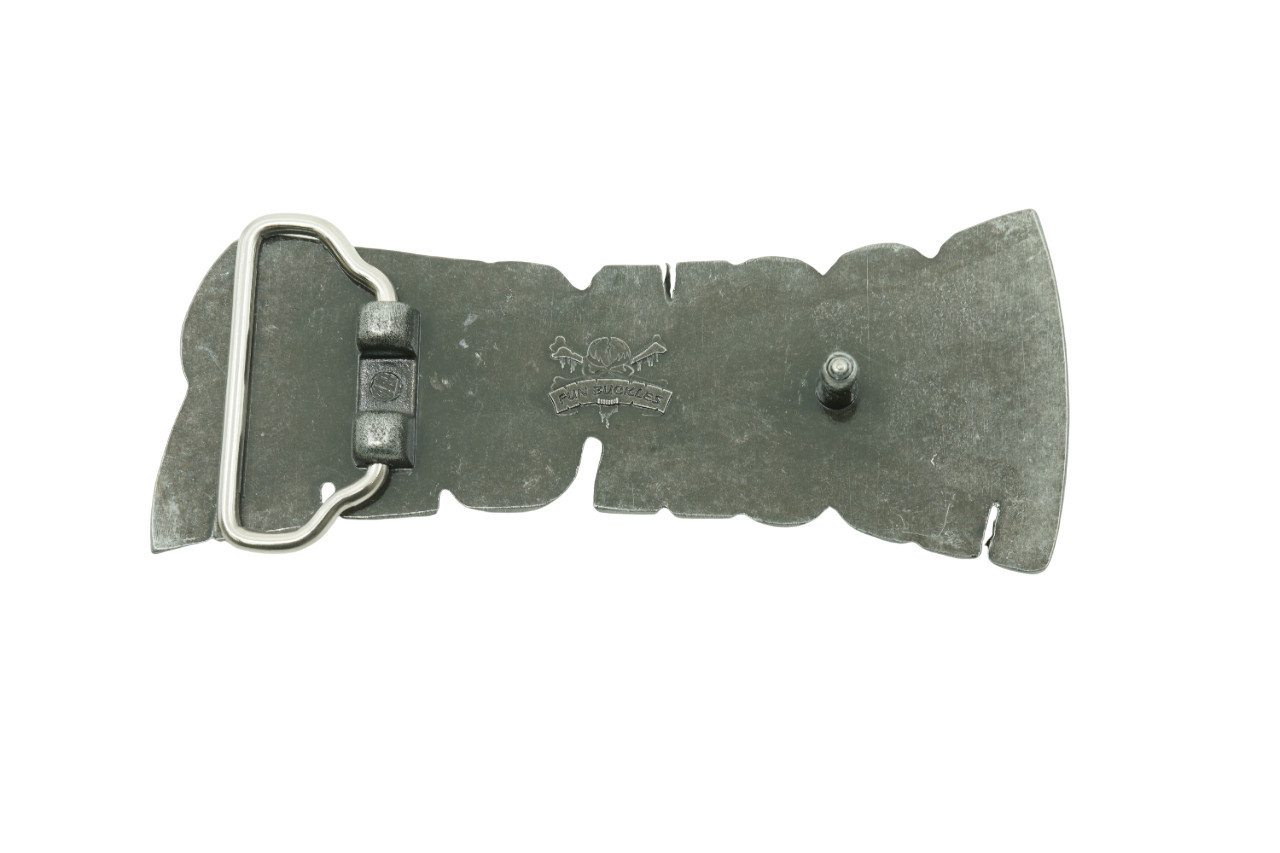 Rock Star Music Black Enamel Metal Belt Buckle