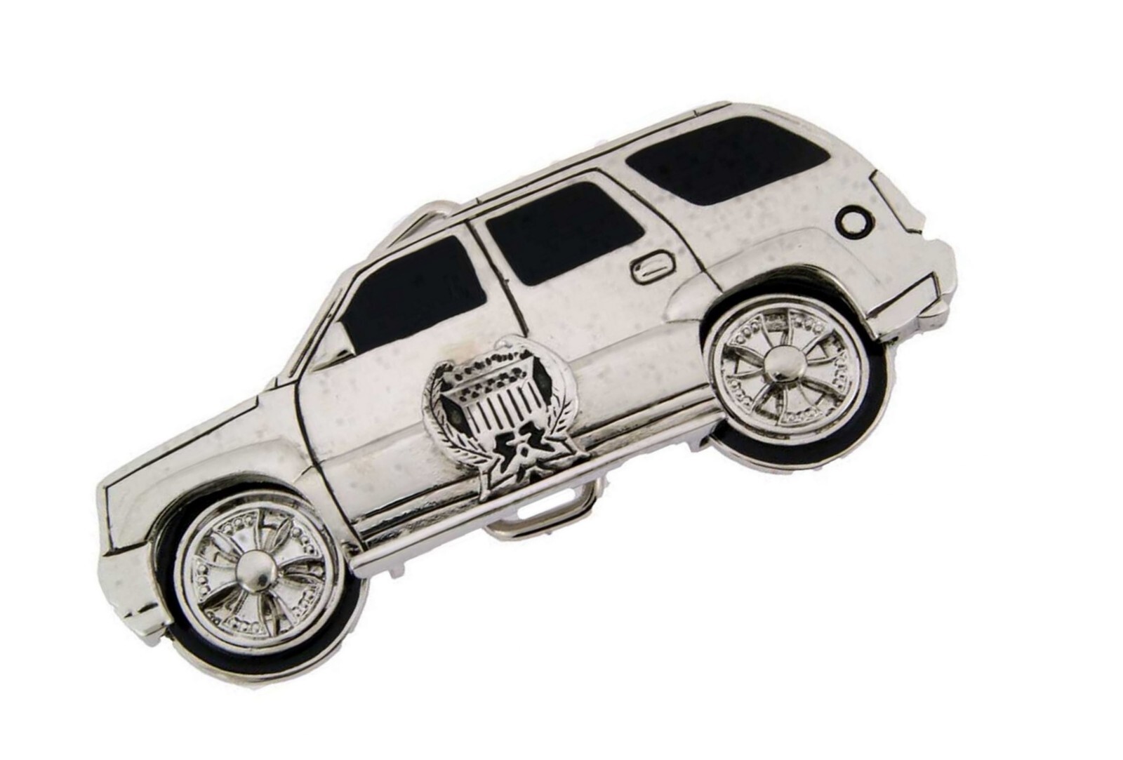 Mudflap Girl Belt Buckle Mud flap Silver Metal Rims Spin Men Motor Vehicle Rodeo