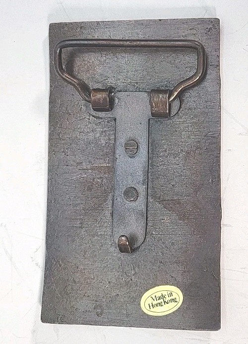 Winchester Repeating Arms New Haven Conn. Rifle Guns Vintage Brass Belt Buckle