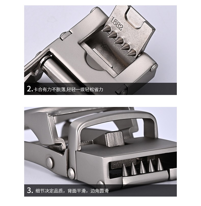 Men Alloy Automatic Buckle Casual Ratchet Belt Buckle 2.2-2.4cm Wide Belts Multi