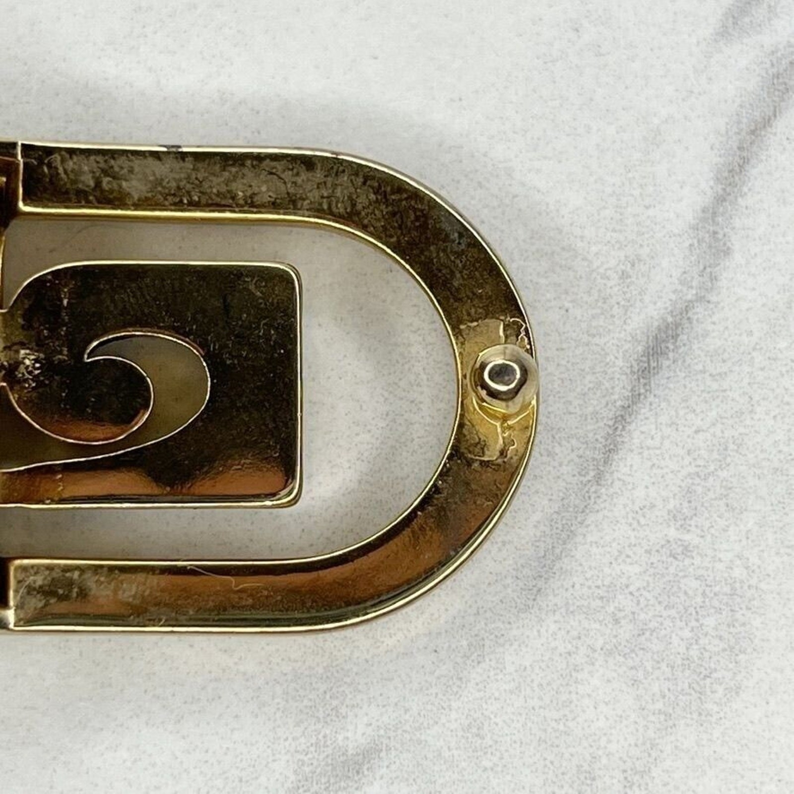 Silver and Gold Tone Clamp Style Simple Basic Belt Buckle
