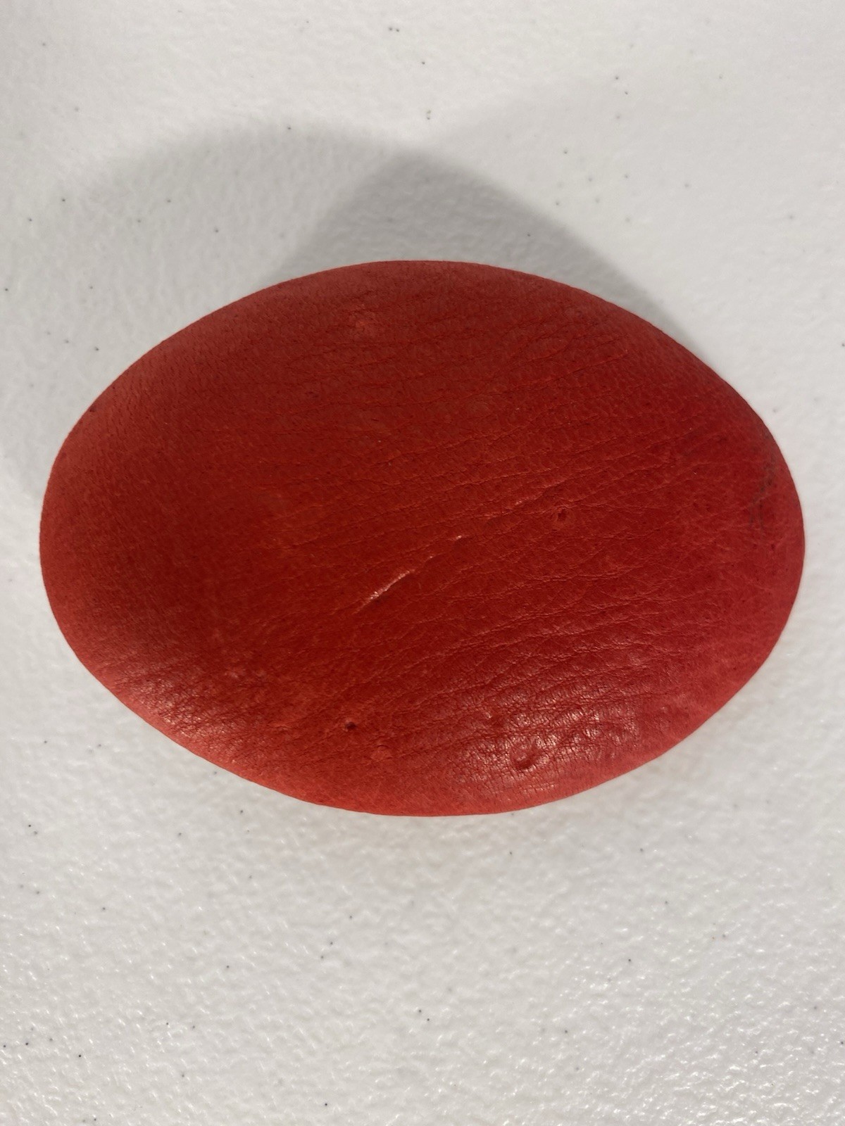 Vintage Red Suede Leather Oval Belt Buckle Blank Fits 1.5” Belt Western Retro