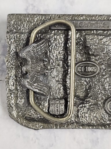Vintage 1991 C & J Inc Plumber Color Belt Buckle – Missing Belt Loop