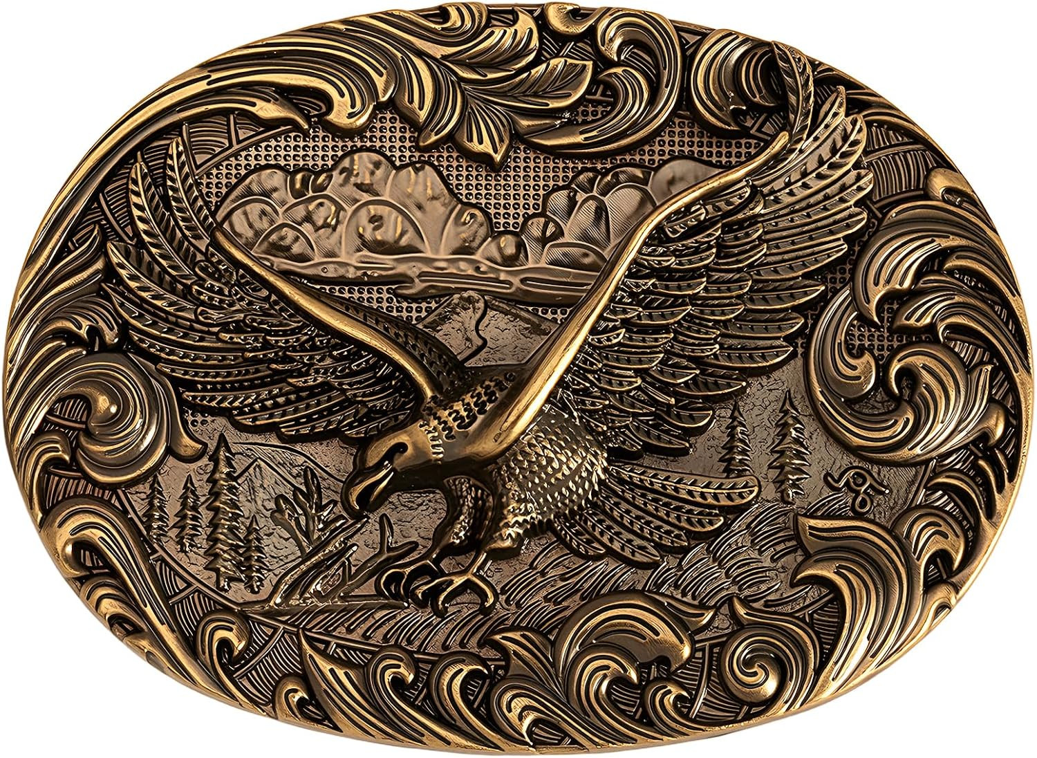 Western Style Belt Buckle 1.5 Inch Cowboy Cowgirl Buckles for Men & Women Replac