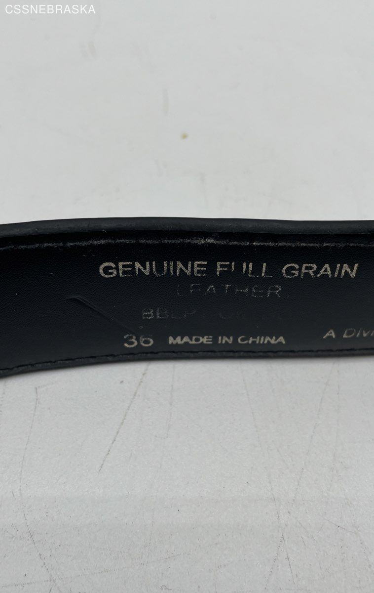 Huskers Black Studded Black Genuine Leather Belt – Men – Size 36