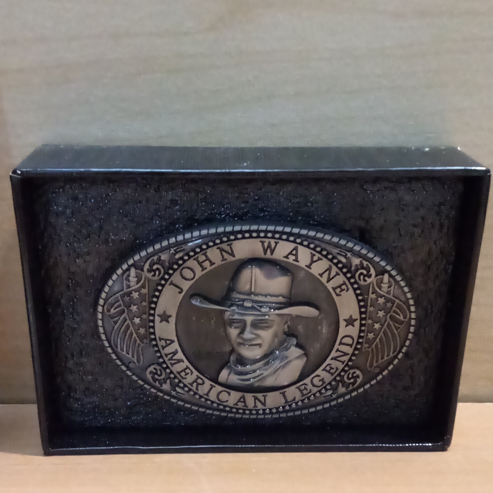 John Wayne Men&rsquo;s Silver Pewter Western Belt Buckle American Legend JW6674