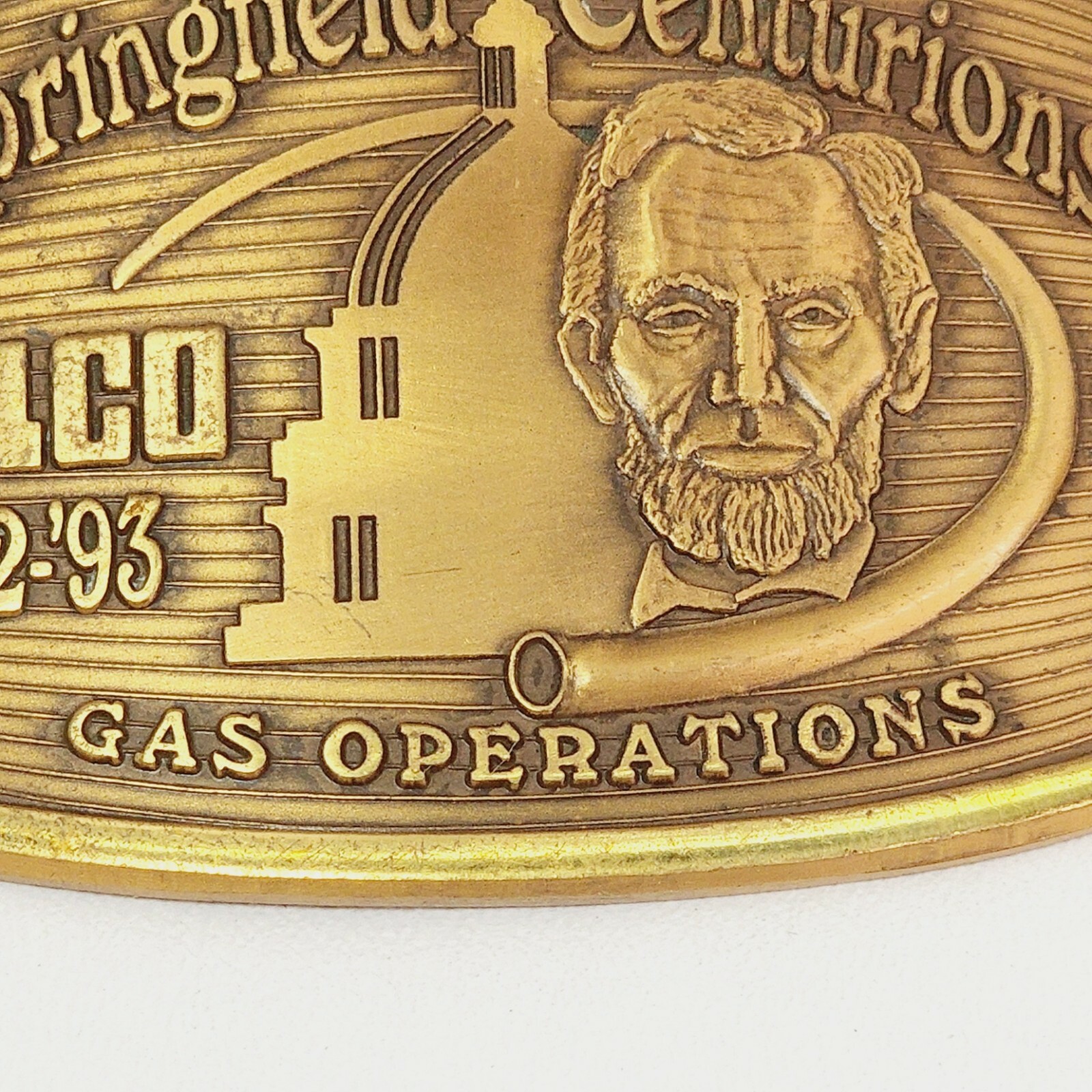 Springfield Centurions Belt Buckle Cilco &rsquo;92-&rsquo;93 Gas Operations Central Illinois