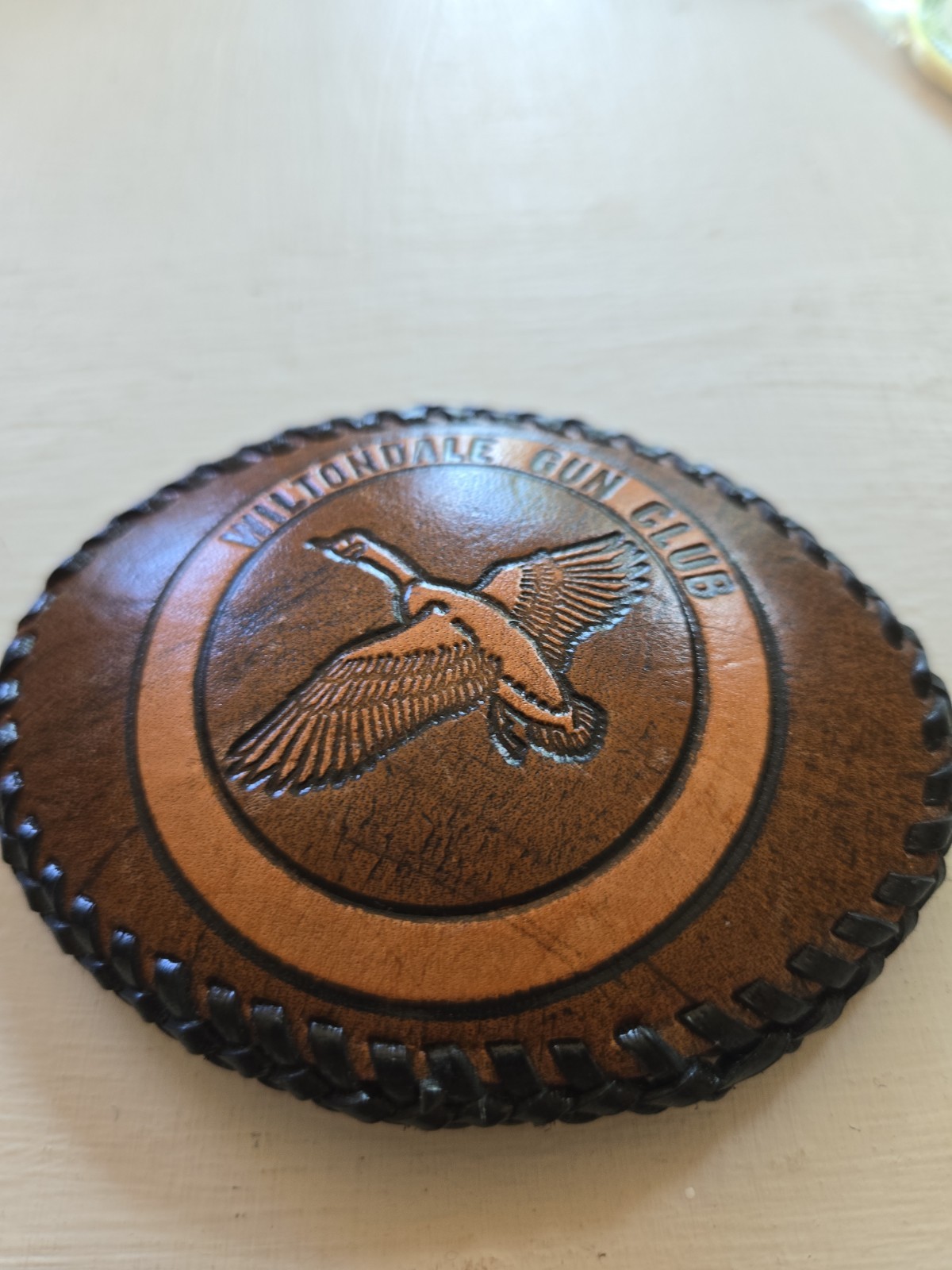 Wiltondale Gun Club Leather Belt Buckle Duck Theme