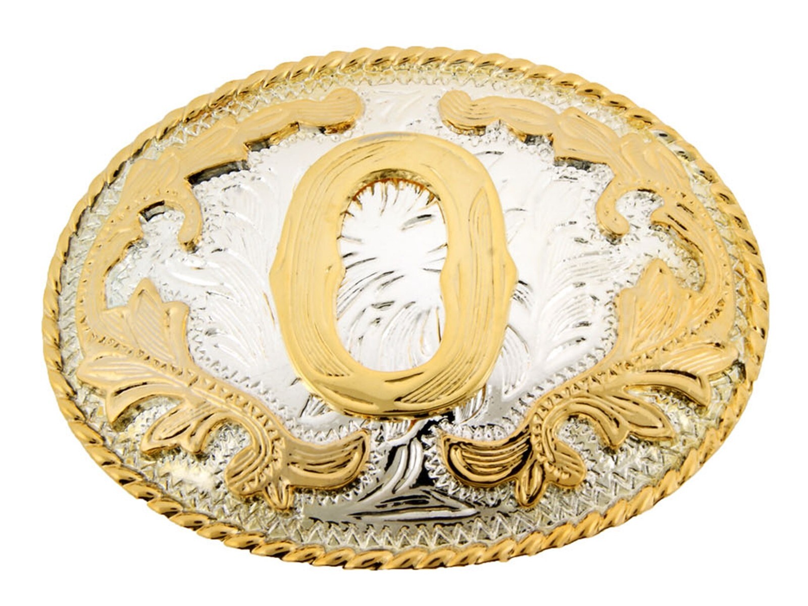 INITIAL o LETTER O MEN WOMEN RODEO REALLY COWBOY STYLE GOLD METAL BELT BUCKLE