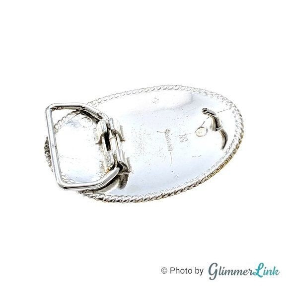Rodeo Bull Rider Small Oval Belt Buckle